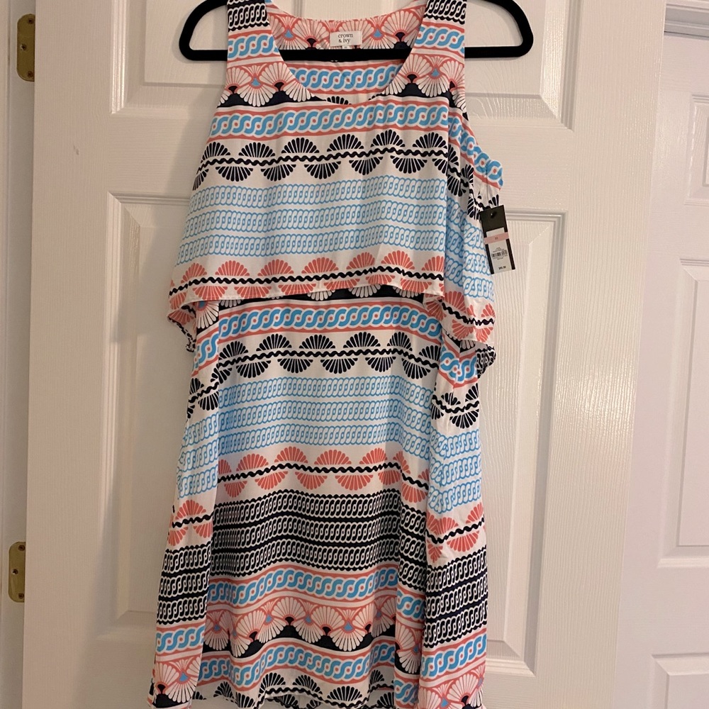 Crown & Ivy Layered Tank Dress, NWT